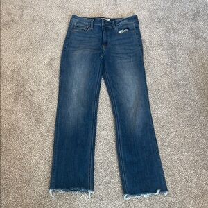Francesca's Collections Dark Blue Straight Leg Jeans